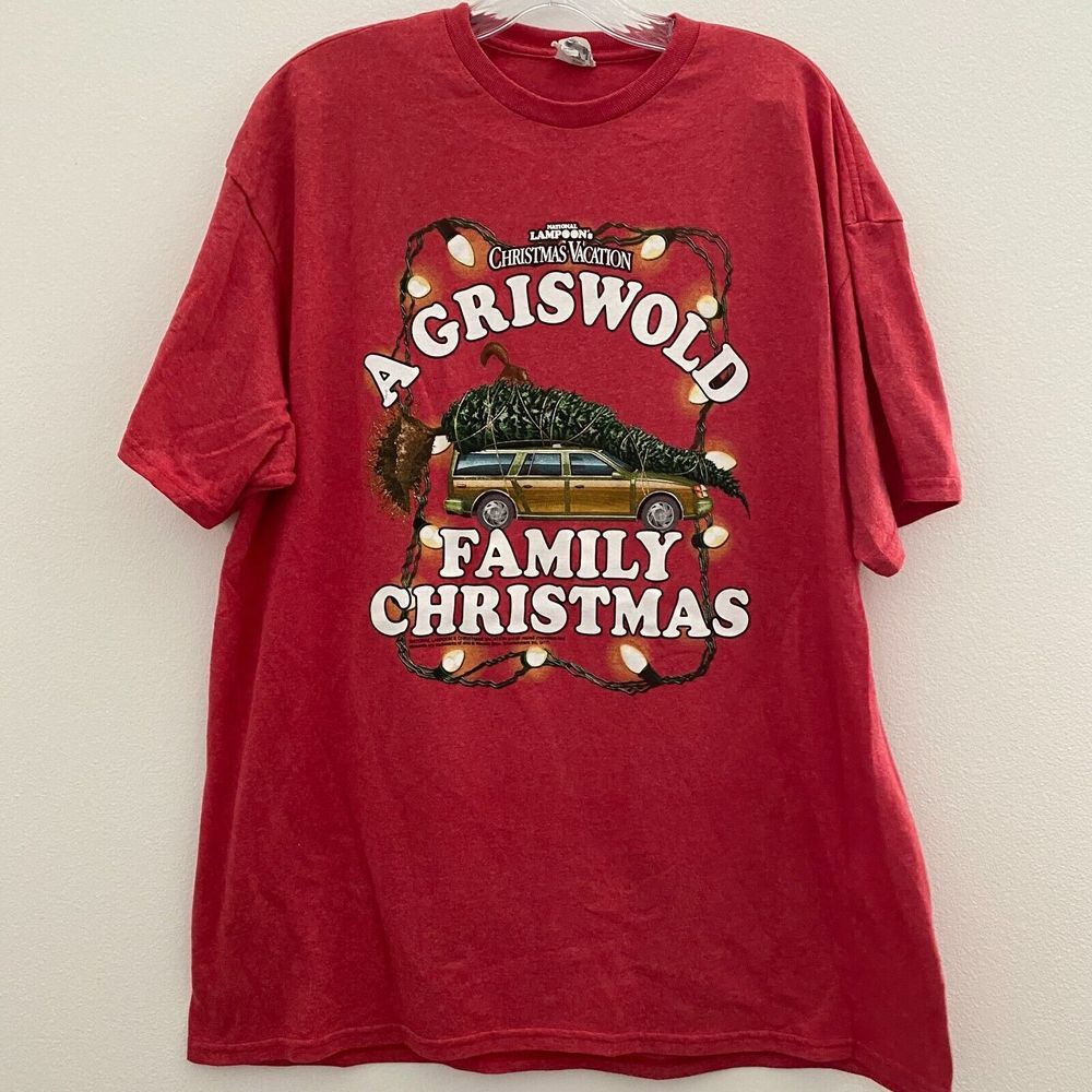 Delta Pro Weight T-Shirt Mens Red National Lampoon's Christmas Vacation Griswold